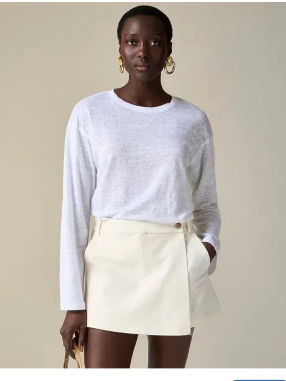 J. Crew relaxed linen long-sleeve T-shirt